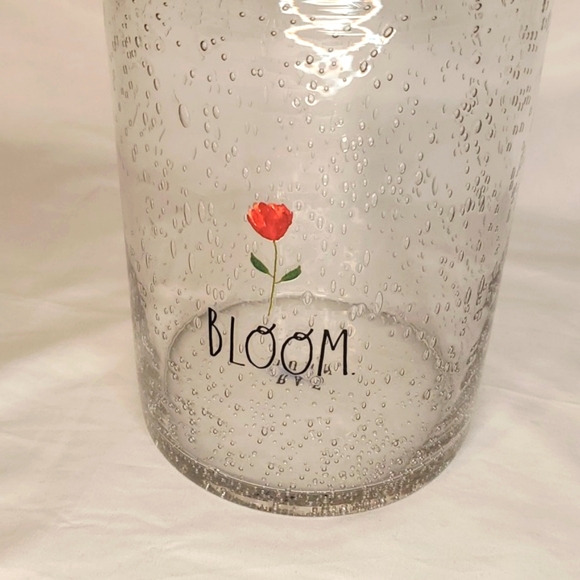 Rae Dunn Vase Hurricane Bubble Glass Clear Vase Farmhouse Style Valentines Decor - Picture 2 of 7